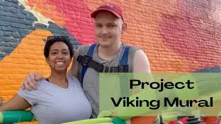Viking Mural Welcomes Visitors to Little Sweden