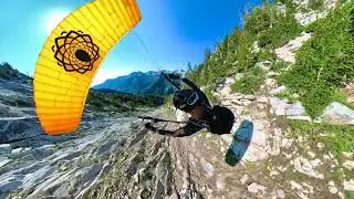 Speedflying Ozone's Rapi-Dos 8m outside SLC!