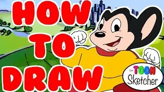 How to Draw Mighty Mouse - Step By Step Tutorial