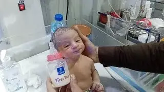 First Delivery of a Newborn Baby  First Trial of Formula Feeding Precious First Moments After Birth🍼