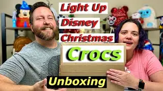 Disney Christmas Crocs Unboxing | Disney Parks Light Up Mickey Mouse Fleece Lined Crocs | Vlogmas