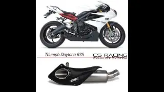 Triumph Daytona 675 R 2013 - 18 CS Racing vs Stock Exhaust - Dyno Results