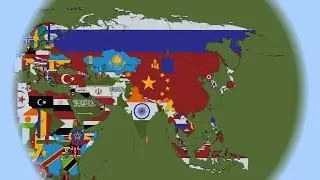 Asia Flag Map in Minecraft Showcase