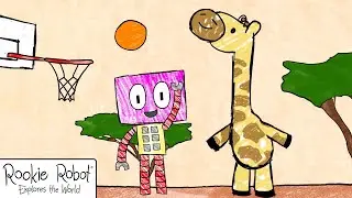 Rookie Robot🤖 | Rookie VS Giraffe | Funny Cartoons For Kids