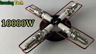 10 How to make 10000w free electricity energy self running from spark plug for 2026 #technology