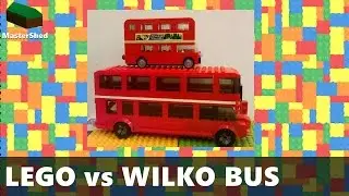 LEGO London Bus vs Wilko Blox Red bus comparison