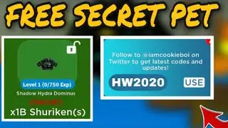 *NEW UPDATE* NINJA CLICKER SIMULATOR FREE SECRET PET FROM CODE !!! (ROBLOX)