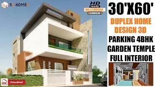 Home Design 3D | 30x60 House Design | 4 bedroom house plan | west facing house plans | Walkthrough
