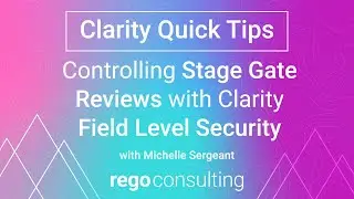 Controlling Stage Gate Reviews with Clarity Field Level Security