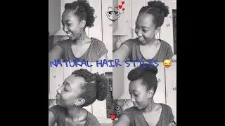 HOW TO: 4C SHORT NATURAL HAIR EASY STYLES|| NO PRODUCTS USED