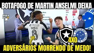MÍDIA SE ASSUSTA COM FUTEBOL AVASSALADOR DO BOTAFOGO DE MARTIN ANSELMI! FOGÃO É LIDER DO BRASIELIRO!