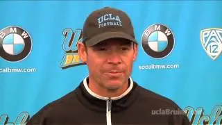 Jim Mora after UCLA practice, 10-24-13