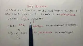 Trick to find HVZ Reaction or Hell Volhard Zelinsky halogenation in English for iit jee & neet