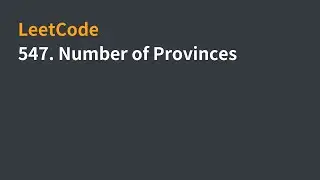 LeetCode | 547. Number of Provinces | 中文解說