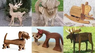 100+diy Creative vintage wooden animal decoration ideas | Recycle art of animal