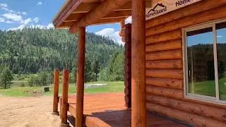 Applying stain to the exterior of your new log home