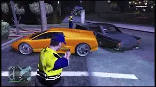 【GTA5警察模組👮】 巡邏中發現ㄧ台行跡可疑車輛，我準備去攔停盤查他，他卻給我距檢逃逸!