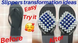 S01 E07. Beading series. DIY how to make Beaded flip flop/ slippers designs tutorials.
