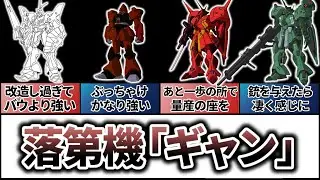 【ギャンの系譜】あと一歩のところで量産に恵まれない機体