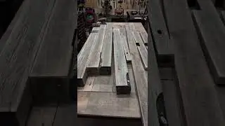 Table pieces sanded. #palletwood #table #diy #harborfreight