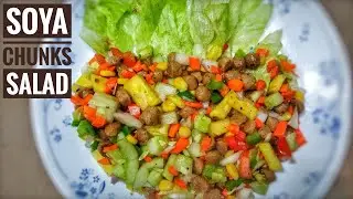 Healthy Salad: Soya Chunks Salad||Veg Protein Salad
