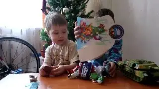 Открываем  Kinder Surprise Animal Planet + Конфеты  Новогодний подарок    ЛЕДЯНЫЕ ГОРКИ