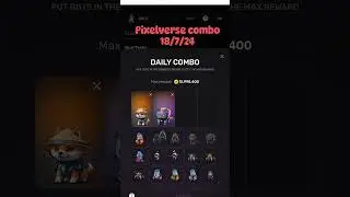Pixelverse combo 18-7-24Join my telegram channel for more aidrop