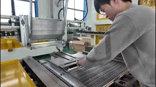CONDENSER CORE ASSEMBLY MACHINE#radiator #condenser #factory