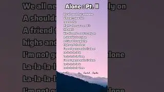 Alan Walker & Ava max Alone ( part : ll ) #song #Alone #lyrics