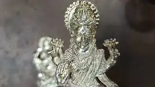 silver Ganesh jiki statue #maalaxmi #best design statue #beautiful silver statue
