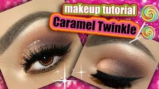 caramel twinkle makeup eyes tutorial using wnw rose in the air