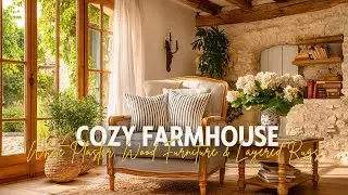 Cozy Farmhouse Luxury with Magnolia   White Plaster, Wood Furniture & Layered Rugs