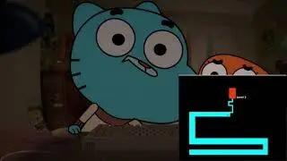 Gumball plays the Scary Maze Game