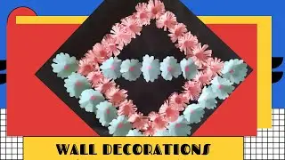 simple and beautiful wallmate / paper flower wallmate / easy Home decor
