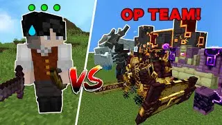 Minecraft But Beating 5 Modded Boss Simultaneously