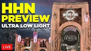 🔴A Preview Of Halloween Horror Nights 2021 in Ultra Low Light 🎃 || Live Sets, Tribute Store & More!
