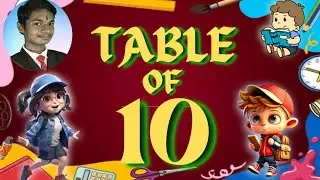 Table of 10 Learn multiplication table 10&times;1=10 Time table practice, Multiplication table in english.