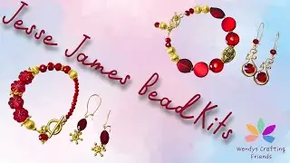 Jesse James Beads Window Box Red! Let's make bracelets and earrings!