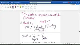 How to DETERMINE the ENTHALPY & ENTROPY of Fusion given MOLAR VOLUME | PHYSICAL CHEM