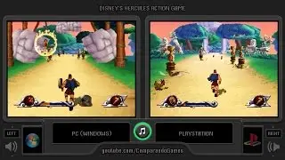 Disney's Hercules (Pc vs Playstation) Side by Side Comparison (Hercules Action Game)