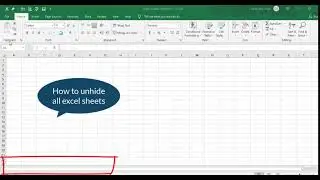 QuickTip-#1: How to unhide All sheets in Excel #Shorts
