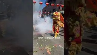 LION DANCE x EXPLODING FIRECRACKERS x CHINESE NEW YEAR OF THE DRAGON 2024