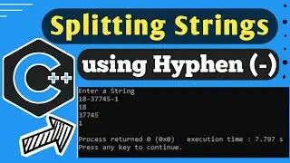 ✅ Spliting string using hyphen (-) in C/C++ -Source It Tech