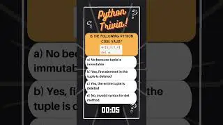 Python Trivia   Tuple 17 #coding #python #techcommunity #shorts #trending #viral #datascience