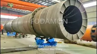 Rotary drum dryer 3x25m in production - Fodamon
