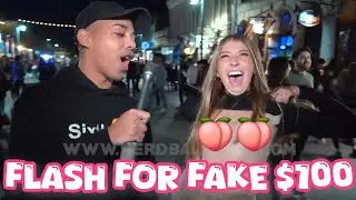 Girls Flash Boobs For Fake $100 (Prank)