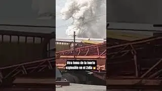 Otra toma de la fuerte explosi&oacute;n en empresa Pirotecnica del Zulia.