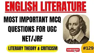 English Literature MCQ for UGC NET |Literary theory &criticism  unit 1#ugcnetenglishliterature  #129