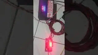 cek vu dc + amper beban lampu led  6 biji resistor 100 ohm/ lampu susun pararel