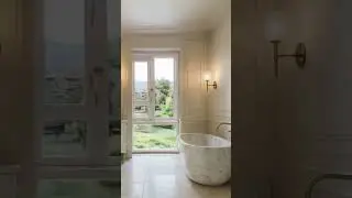 Elegant Arabescato Marble Soaking Tub